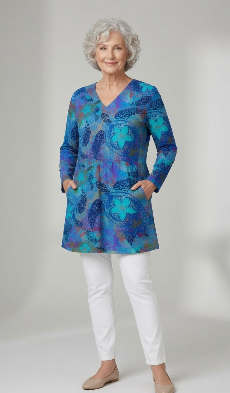 Isla | Abstract Floral Tunic 1