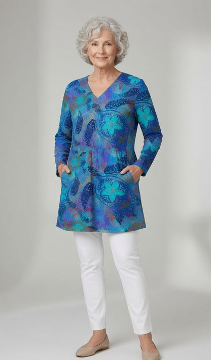 Isla | Abstract Floral Tunic 1