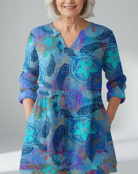 Isla | Abstract Floral Tunic 2