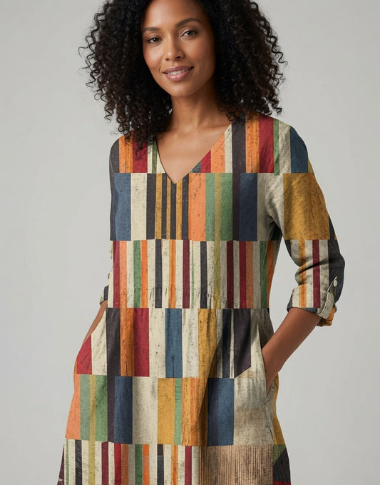 Mira | Colour-Block Tunic Blouse 1